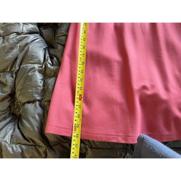 NWT SOFT SURROUNDINGS pink midi dress size S small short sleeve scoop neck - Picture 6 of 9